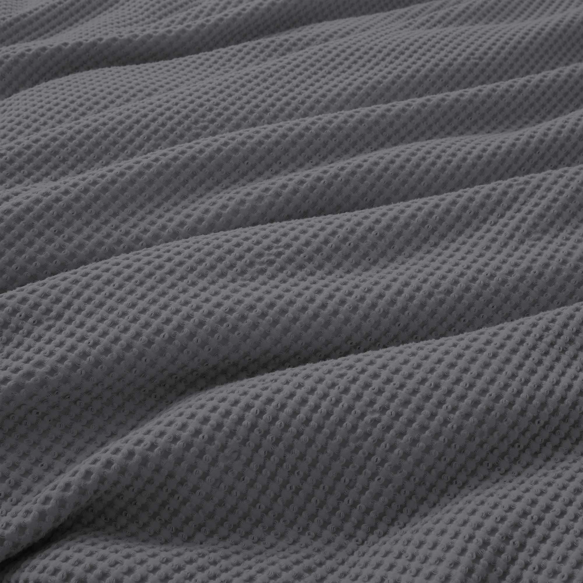 PEACENEST Cotton Waffle Blanket Soft Breathable Bed