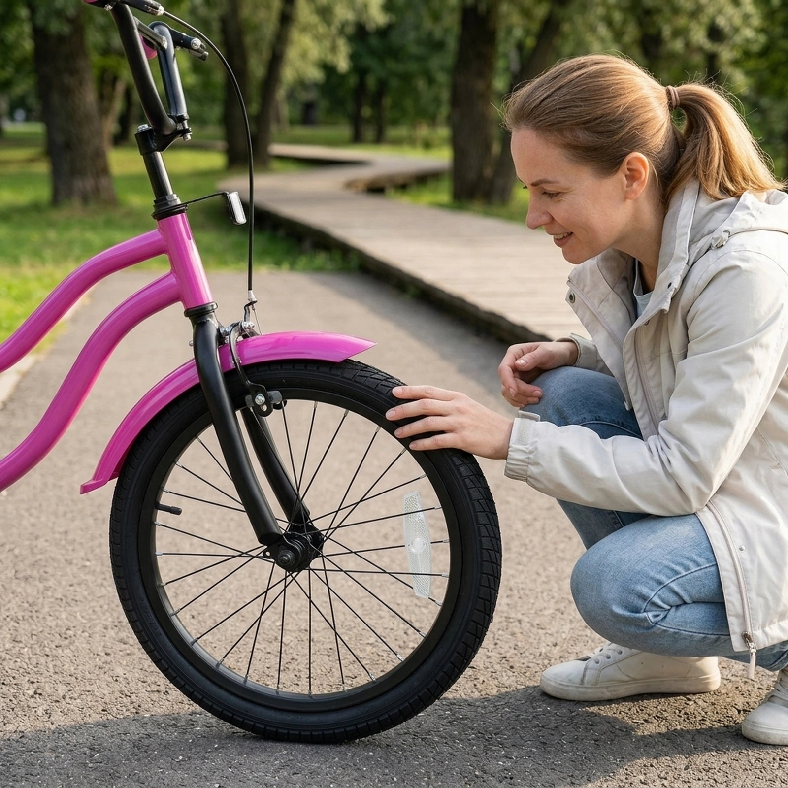 18-in Kids Bike Removable Training Wheels Kickstand for Girls Ages 4-8 Rose Bicycle Front Basket Bell 132-lb Capacity