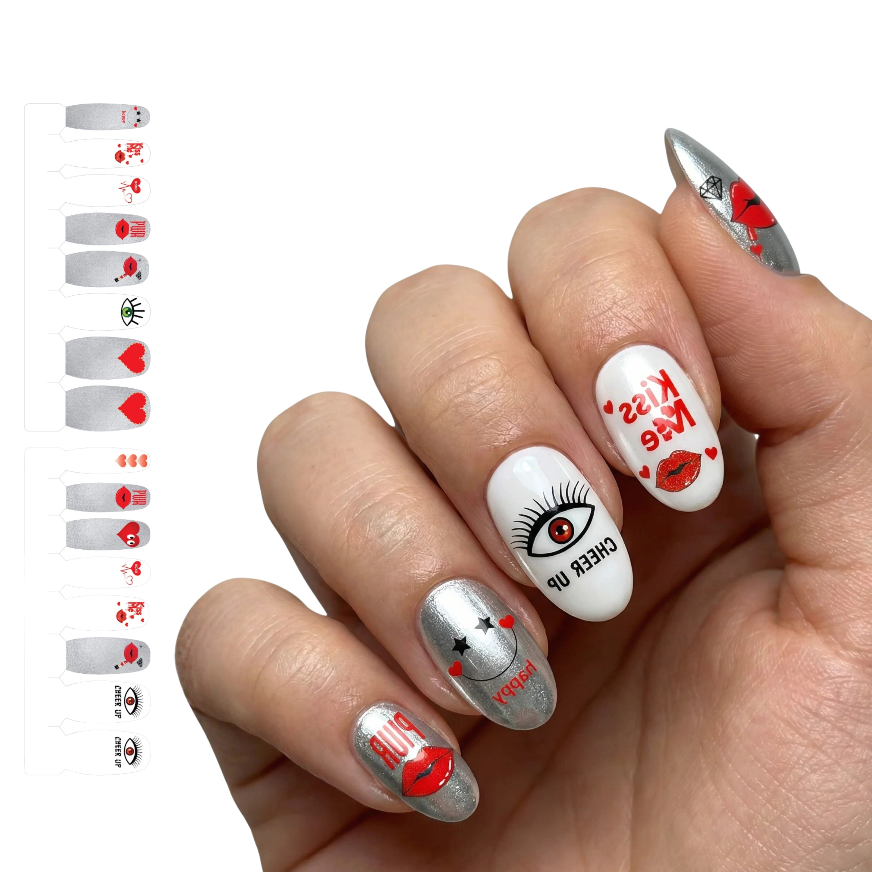 XPNail Women's 2-Pack Bundle of Nail Polish Strips Peek 16ct
