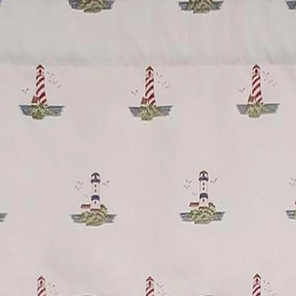 RLF Home Modern Design Classic Lighthouse Regal Style Window Valance 50" x 17" Vanilla