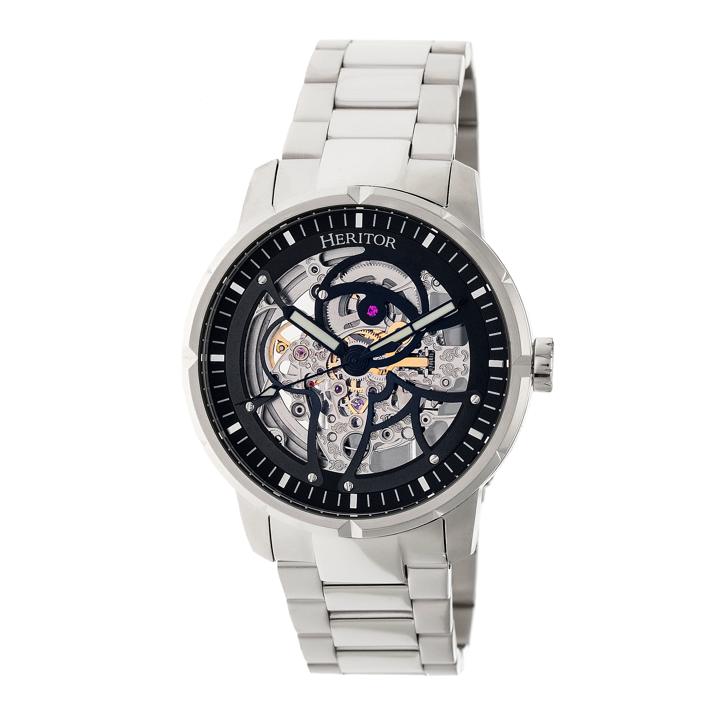 Heritor Automatic Ryder Skeleton Dial Bracelet Watch