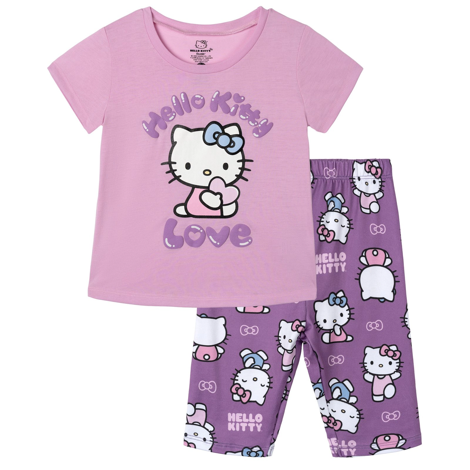 Hello Kitty Girls' 2-Piece T-Shirt and Bike Shorts Set