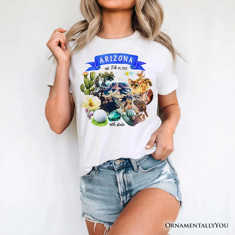 OrnamentallyYou Unisex Artistic Arizona State Themes And Landmarks T-Shirt