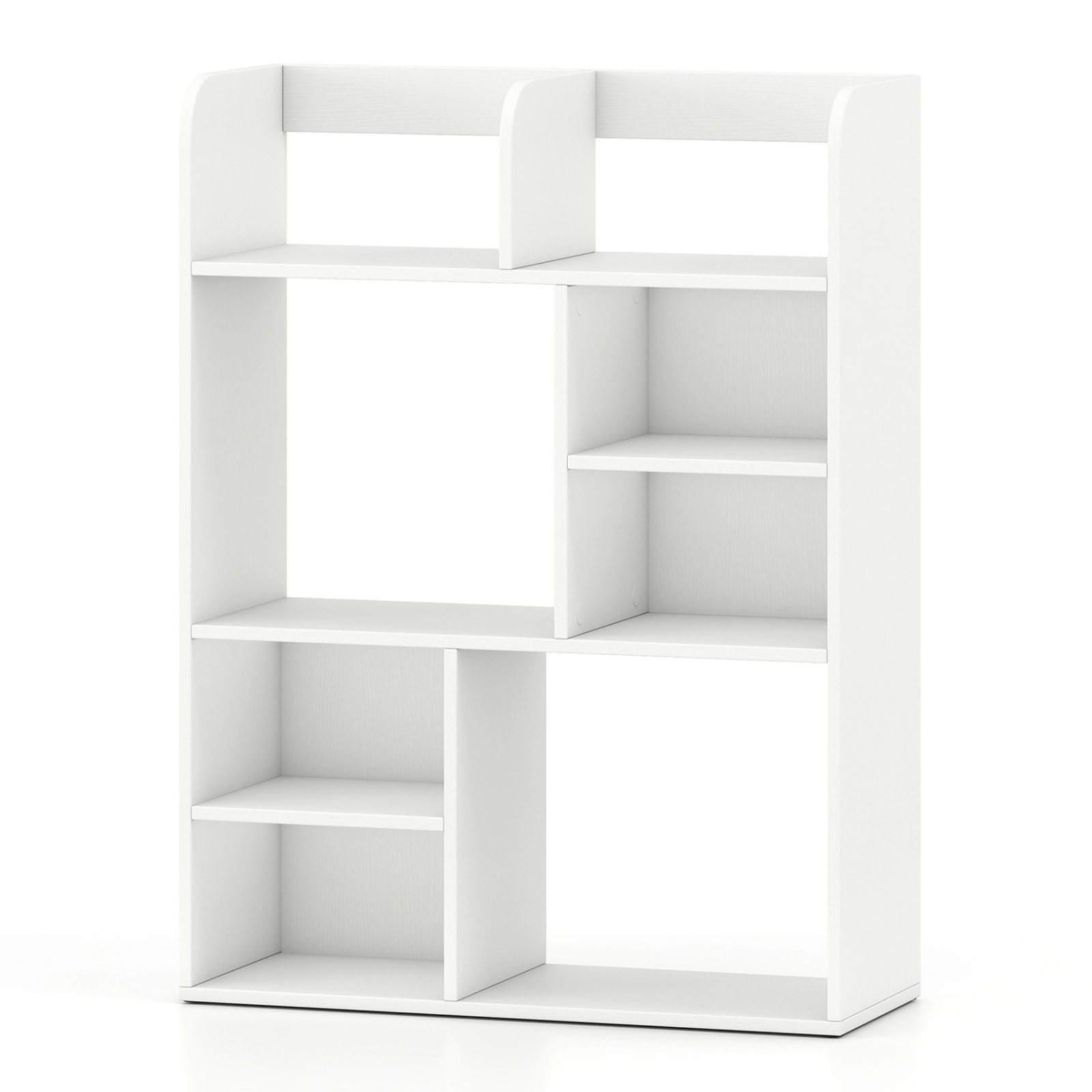 SUGIFT White Desktop Display Rack with 8 Open Cubes for Home Office