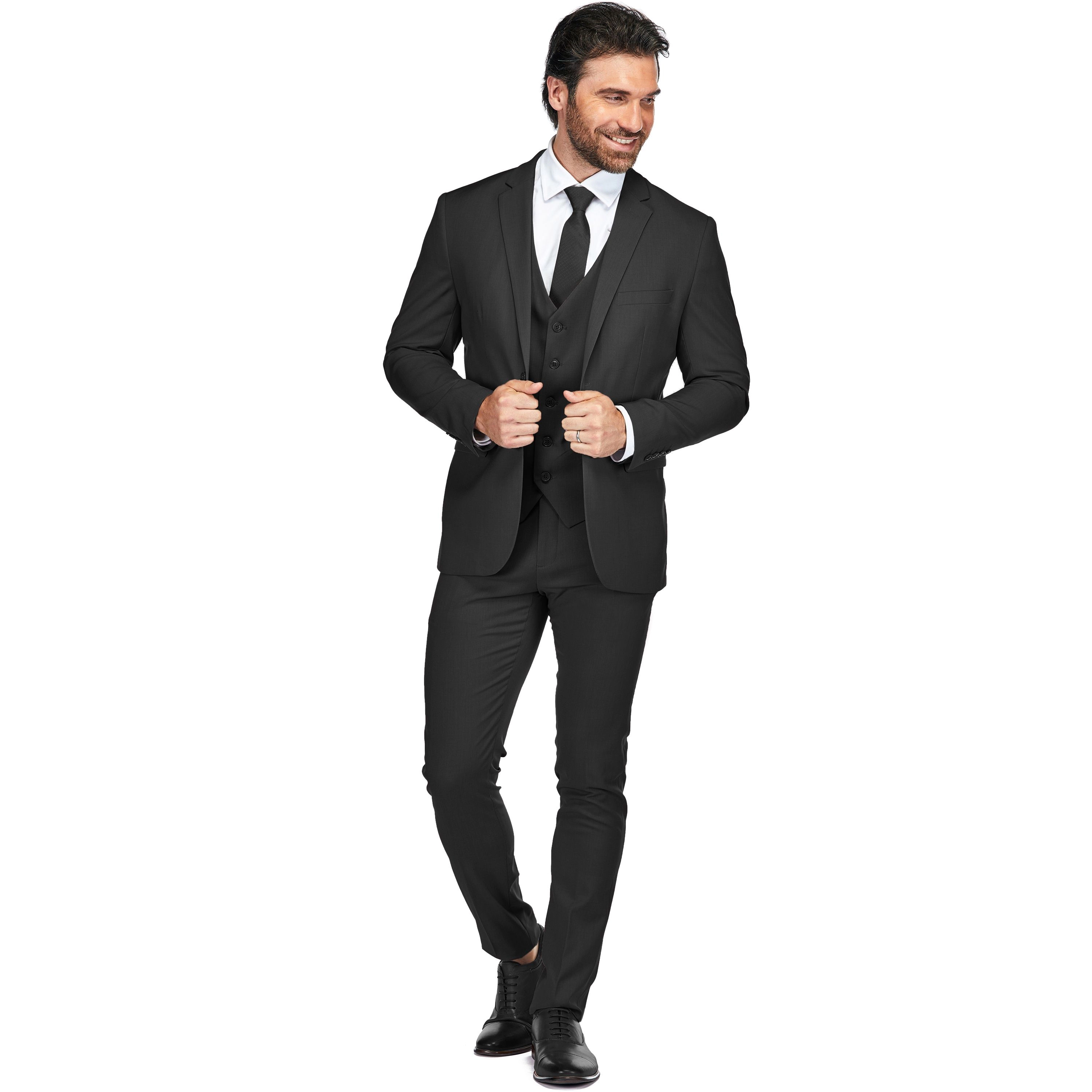 Gino Vitale Men's Skinny Fit 3-Piece Suit