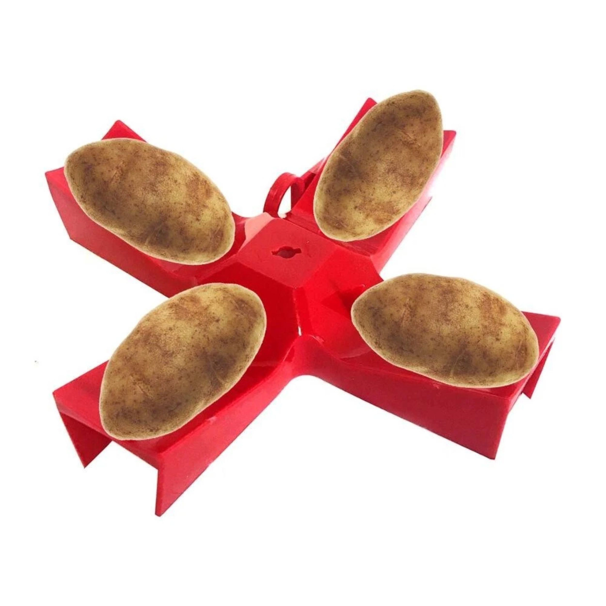 Home Collection Microwave Baked Potato Maker BPA-Free Plastic Cooker for 4 Potatoes