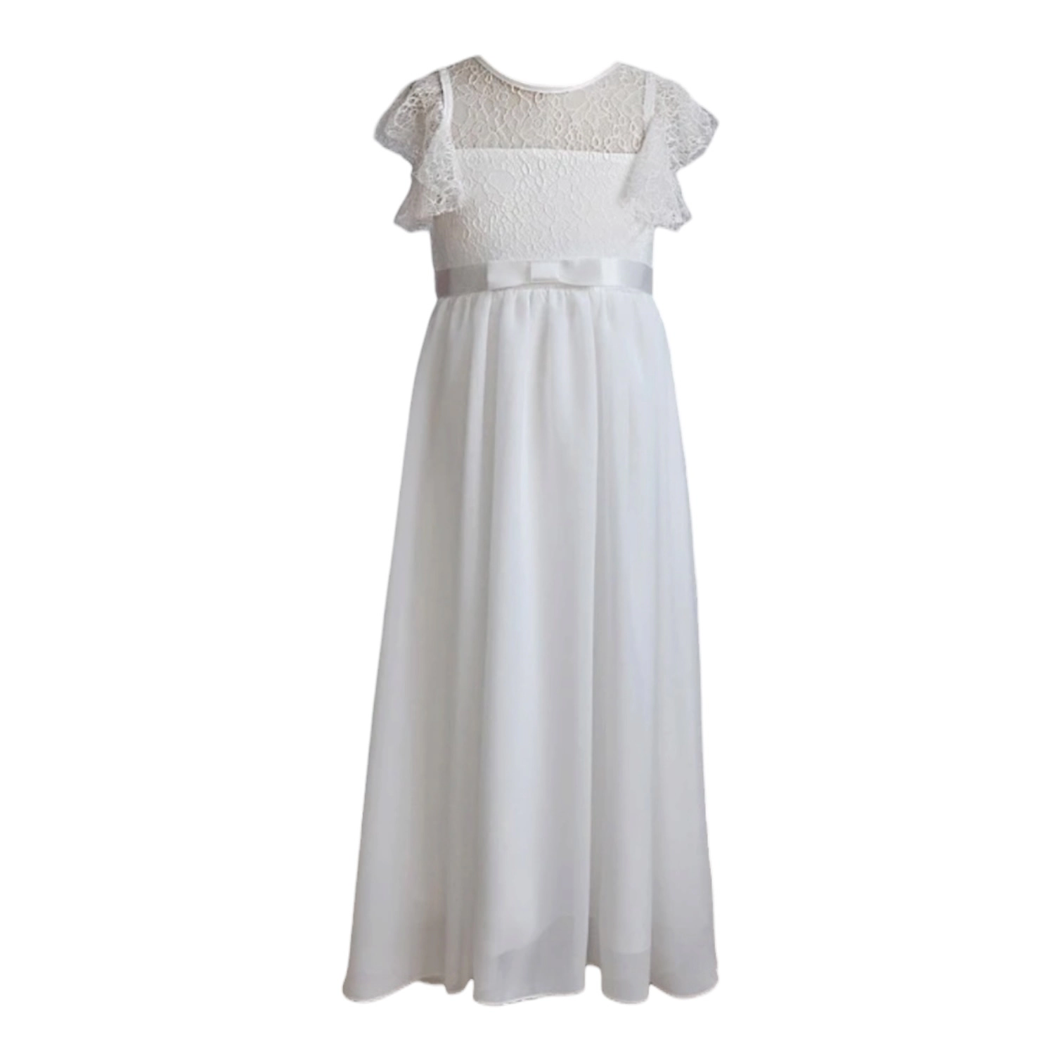 Laurenza's Girls Lace Chiffon First Communion Dress