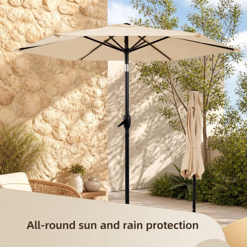 WOW PIONEER 96.5 Inch Round Patio Umbrella