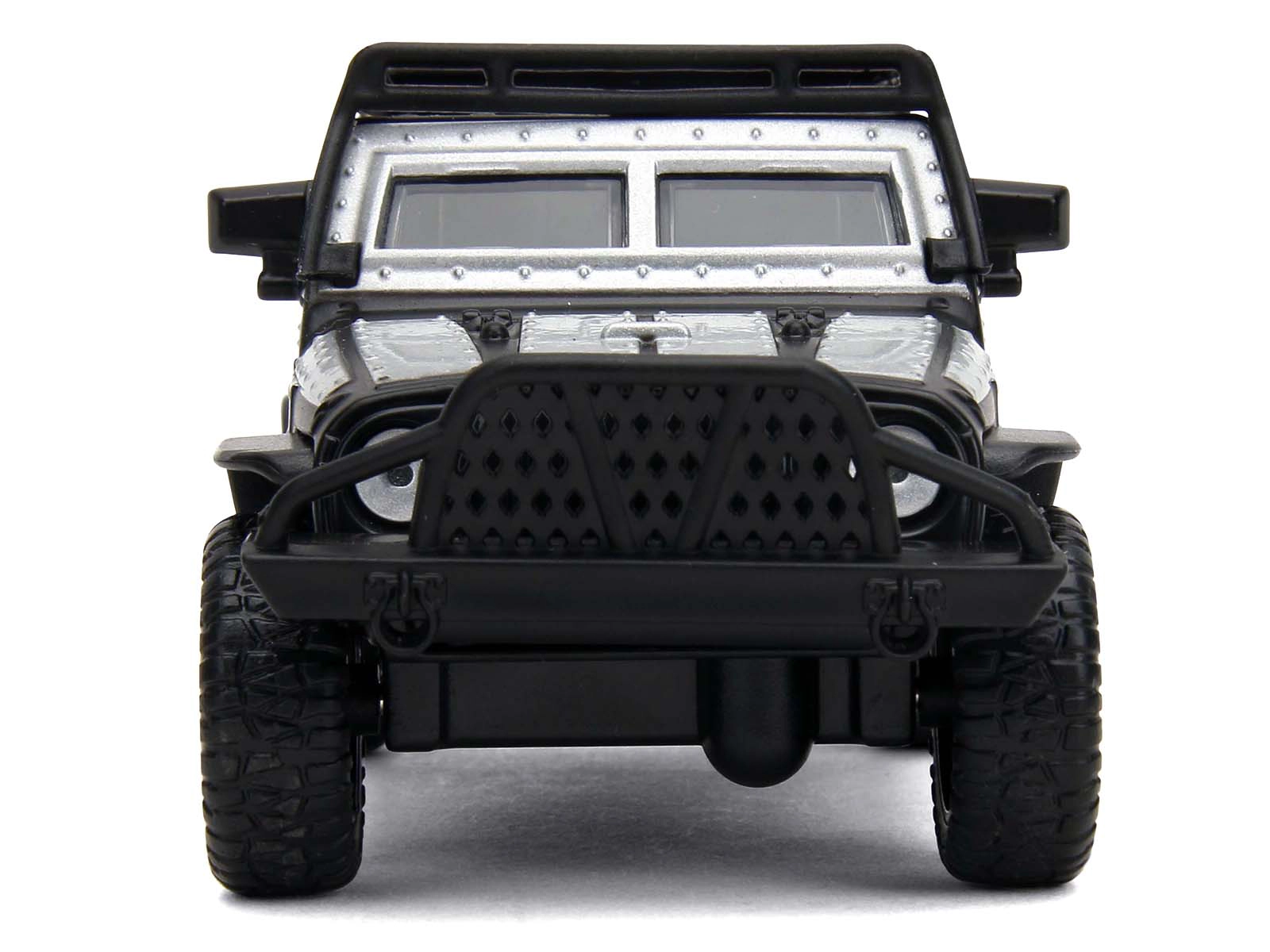 Jada Tej's Jeep Wrangler Custom Silver Metallic with Black Top and Roof Rack "Furious 7" (2015) Movie "25
