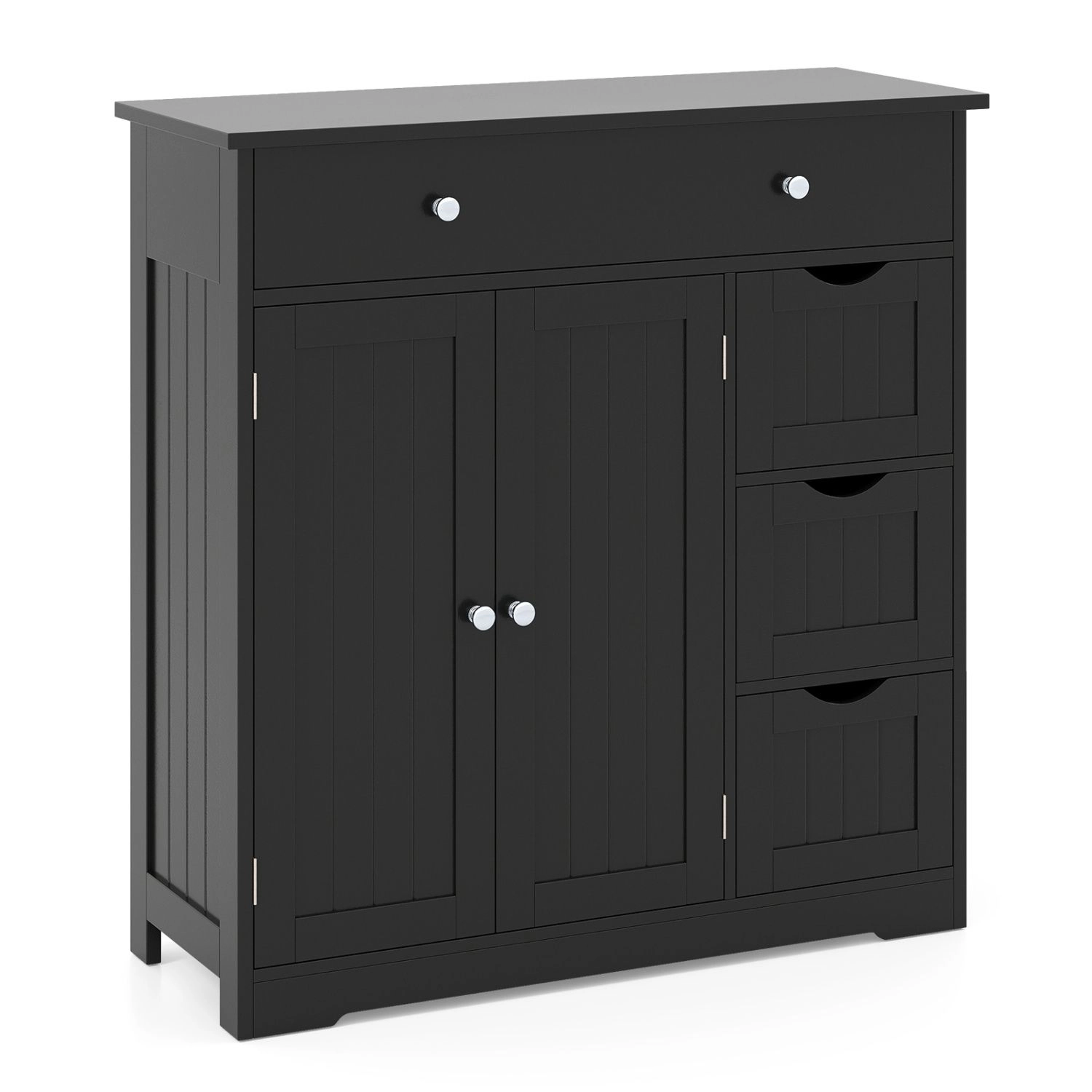 SlickBlue Bathroom Storage Cabinet with Drawers and Double Doors