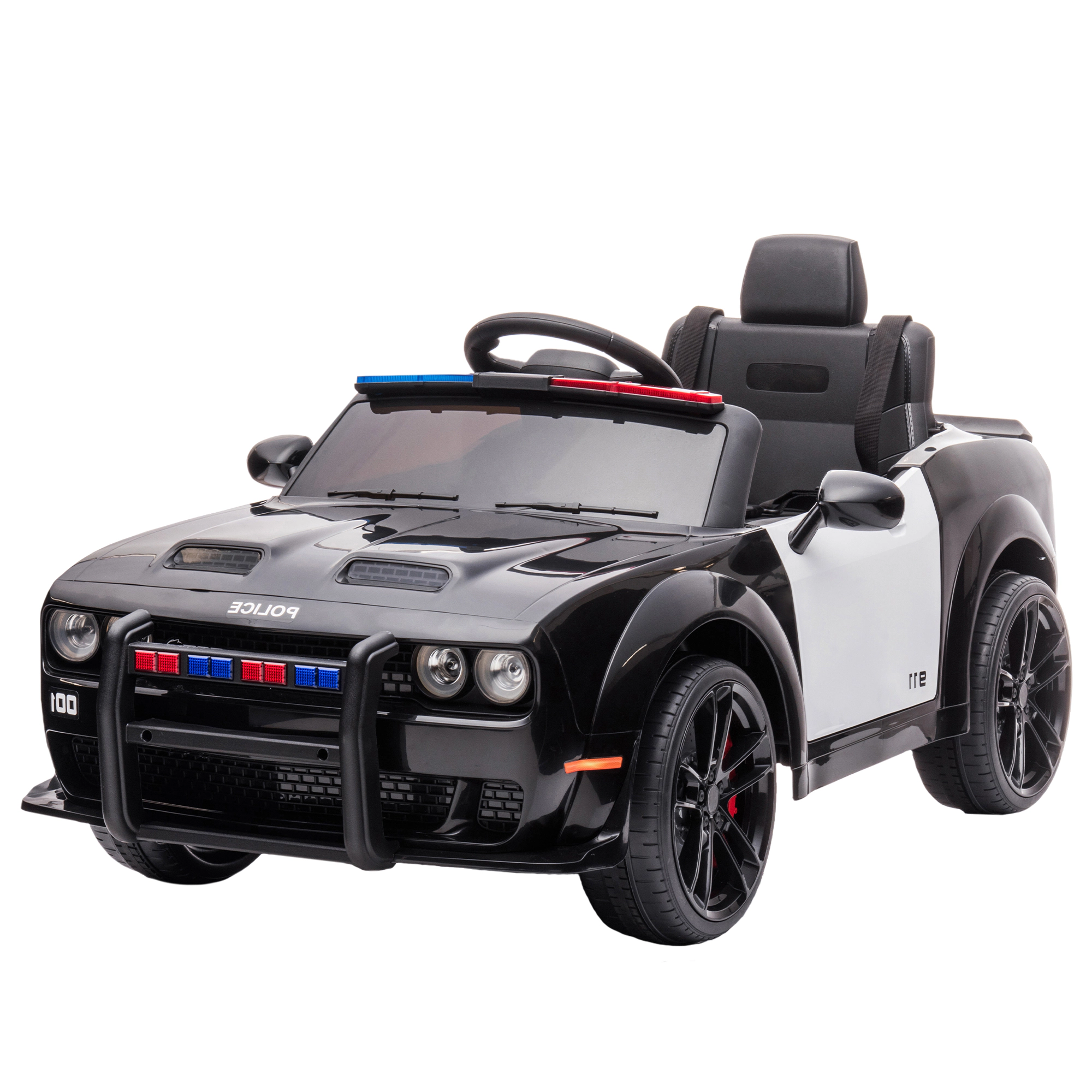 12V Kids Licensed Dodge Challenger Ride-On Car, Electric Vehicles with Remote, LED Lights, Bluetooth & MP3