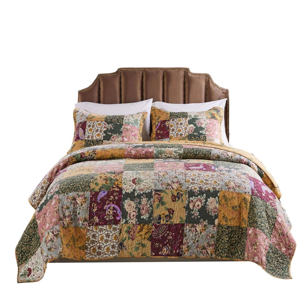 Greenland Home Fashion Antique Chic Quilt And Pillow Sham Set 2 Piece