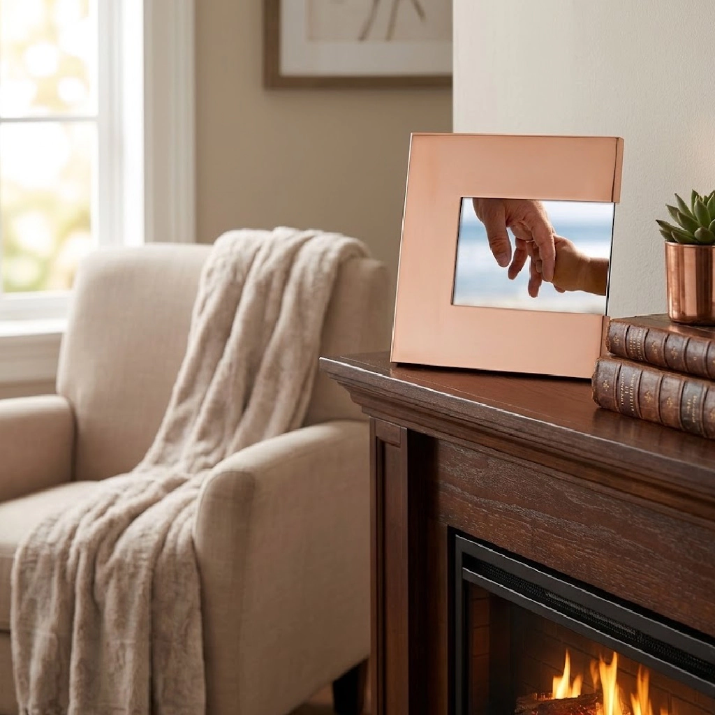 Jiallo 3 Sided Frame 6x4 Shiny Copper Finish, Alum