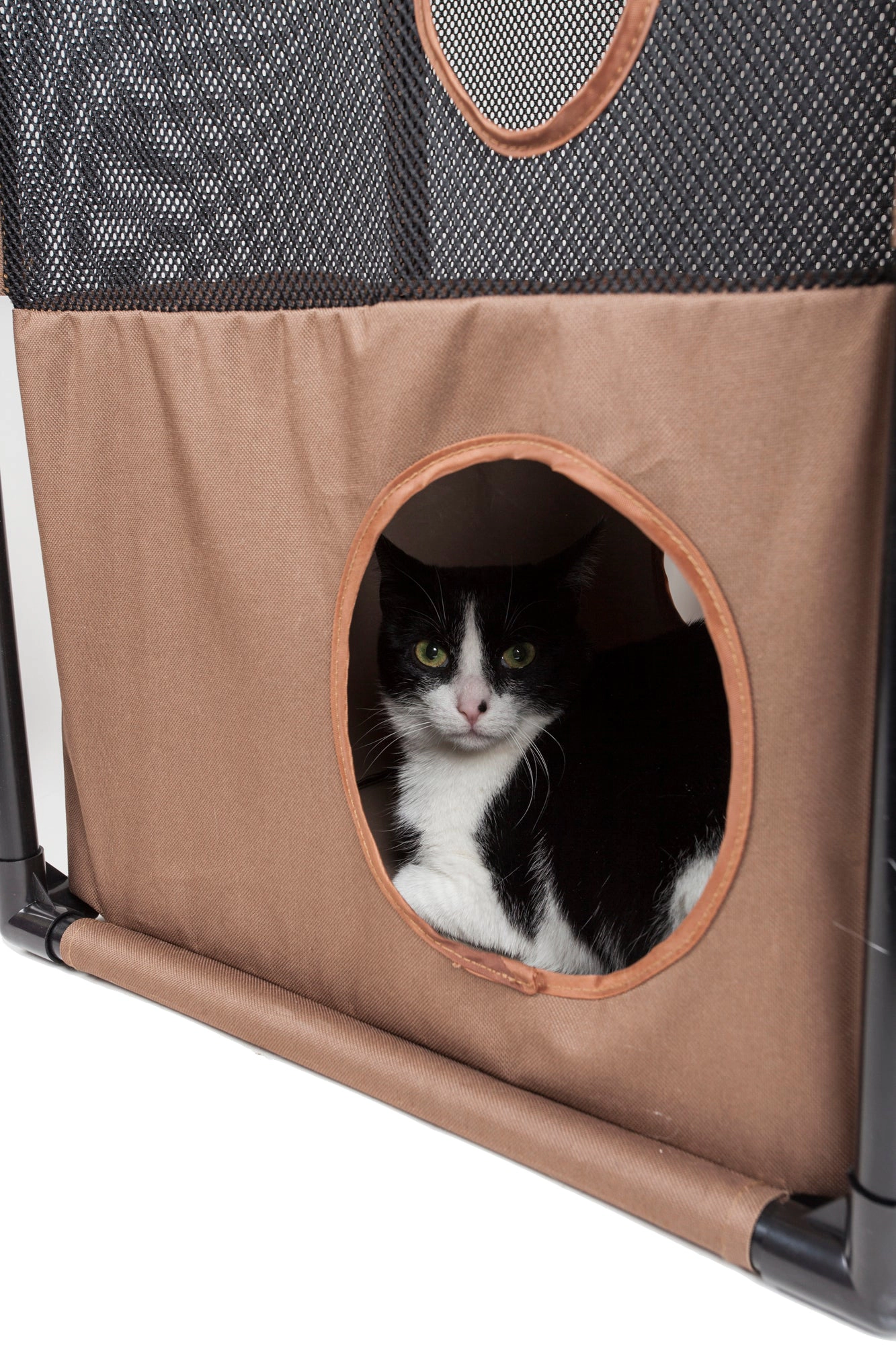 Pet Life ® Kitty-Square Obstacle Soft Folding Sturdy Play-Active Travel Collapsible Travel Pet Cat House Furniture