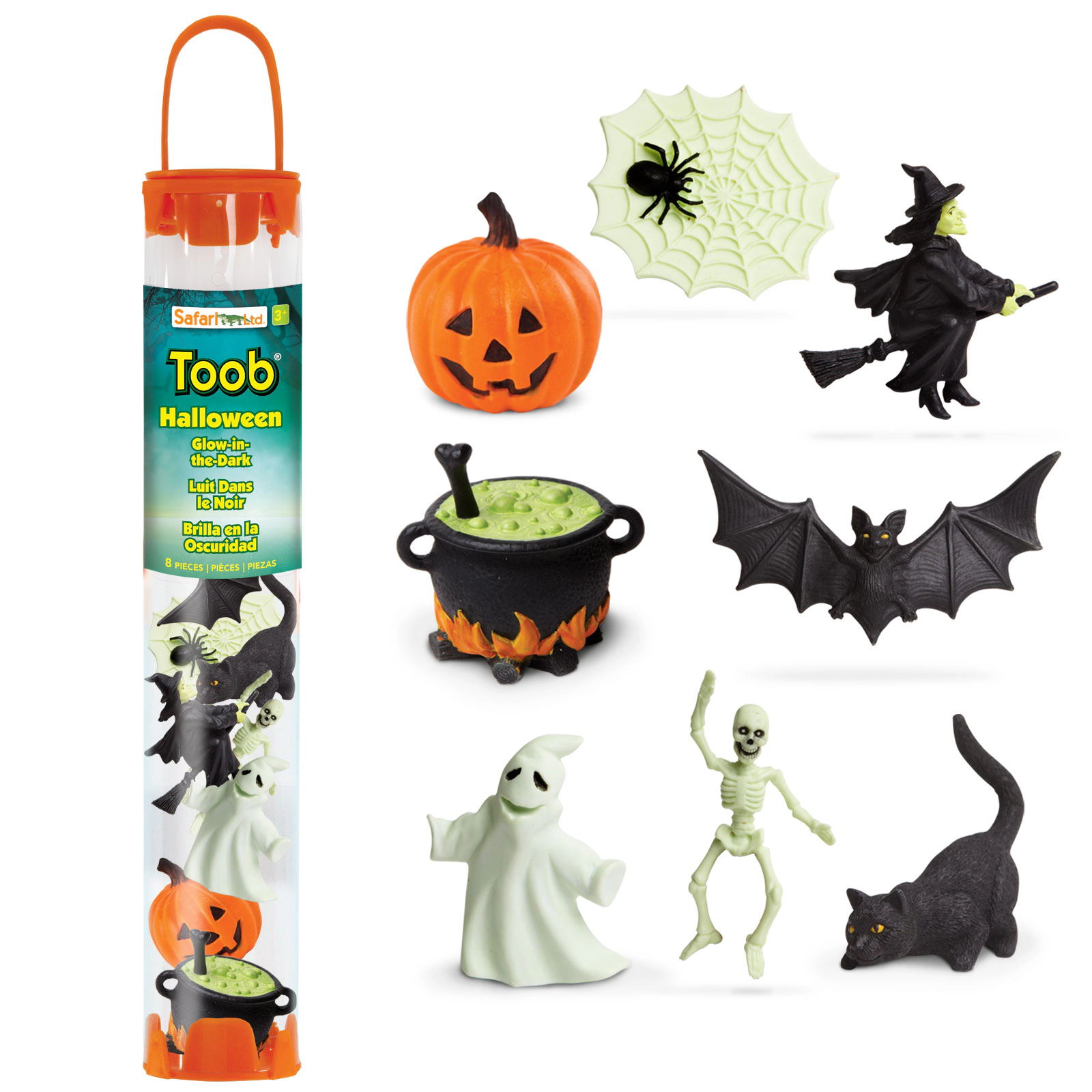 Safari Ltd. - Glow-in-the-Dark Halloween TOOB - contains 8 Mini Figurines