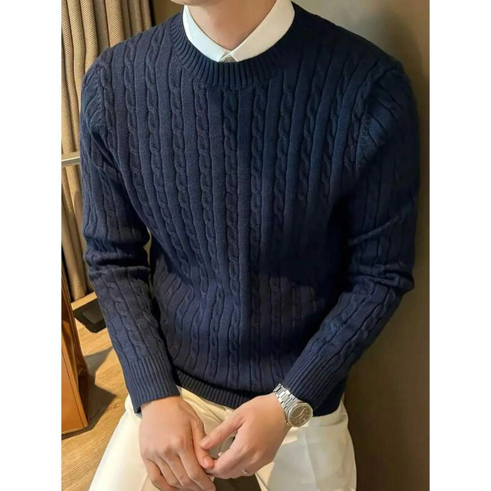 Ravishing Formax Mens Twisted Floral Crew Neck Sweater