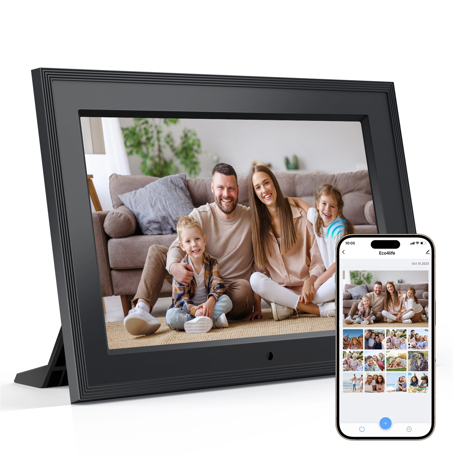 Eco4life 7" WiFi Digital Photo Frame IPS Instant Photo Share
