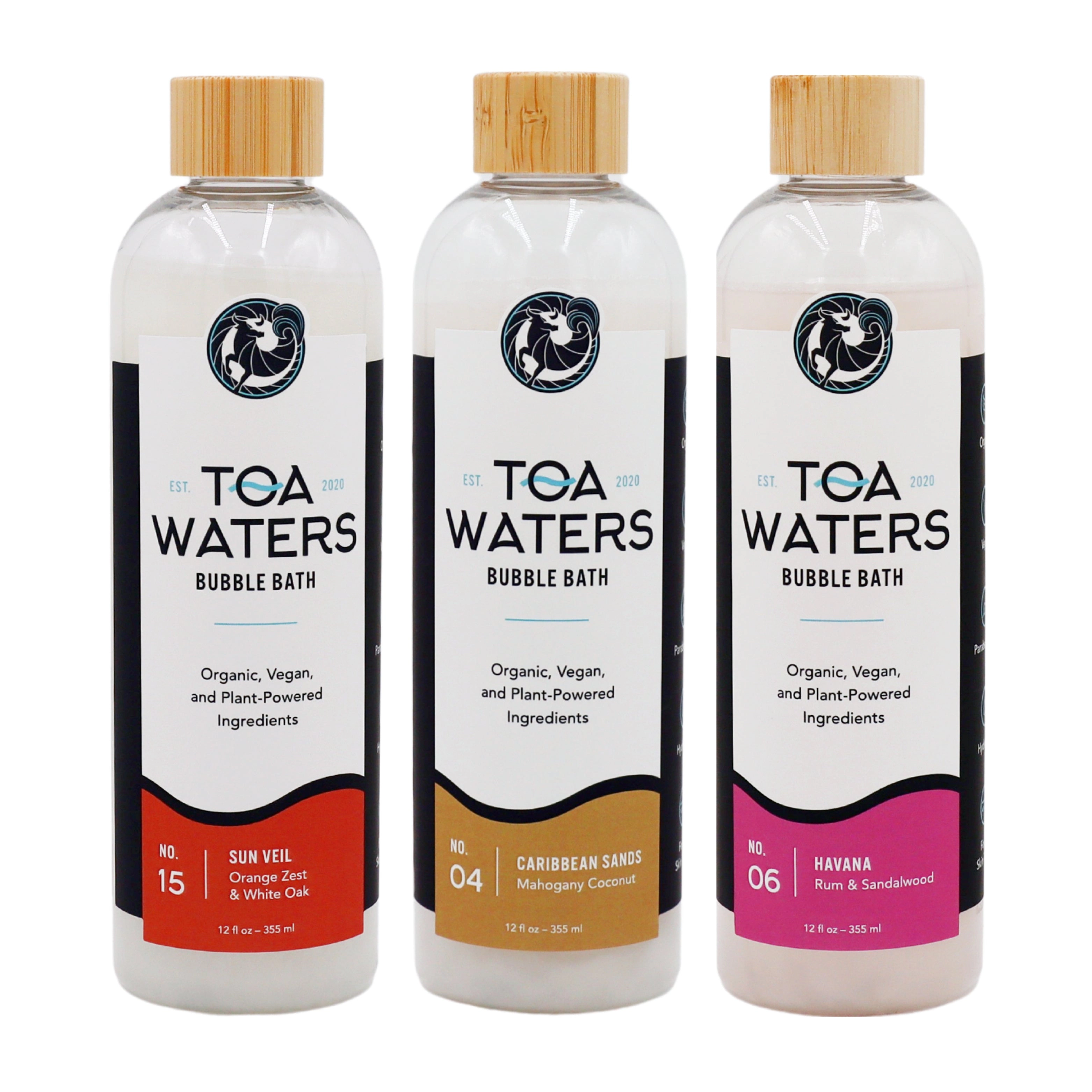 TOA Waters Unisex Bubble Bath Series - Tropical Escape - 3 Pack