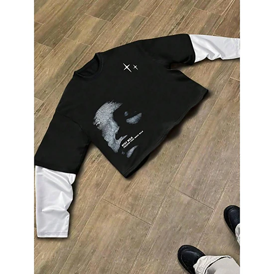 Enigma Meadows Round Neck Long Sleeve Graphic Print Casual T-Shirt