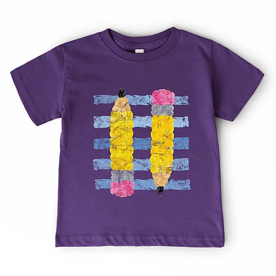 The Juniper Shop - Toddler Short Sleeve Graphic T-Shirt - Pencil Stripes