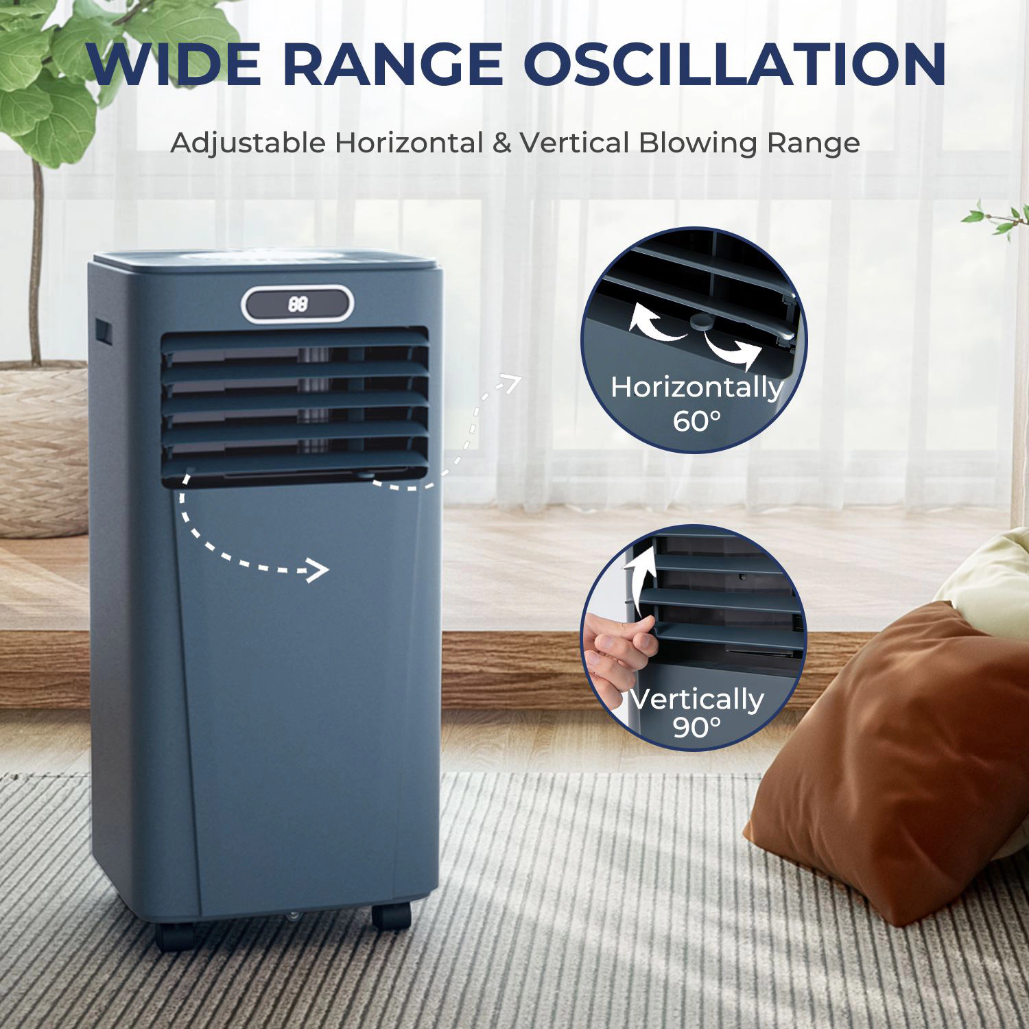SlickBlue 10000 BTU Portable Air Conditioner with Dehumidifier
