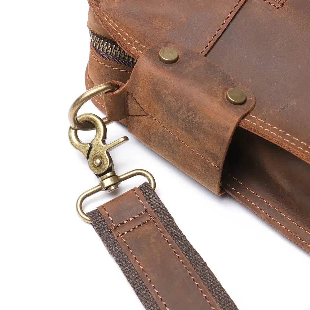Steel Horse Leather Unisex The Viggo Briefcase | Leather Messenger Bag
