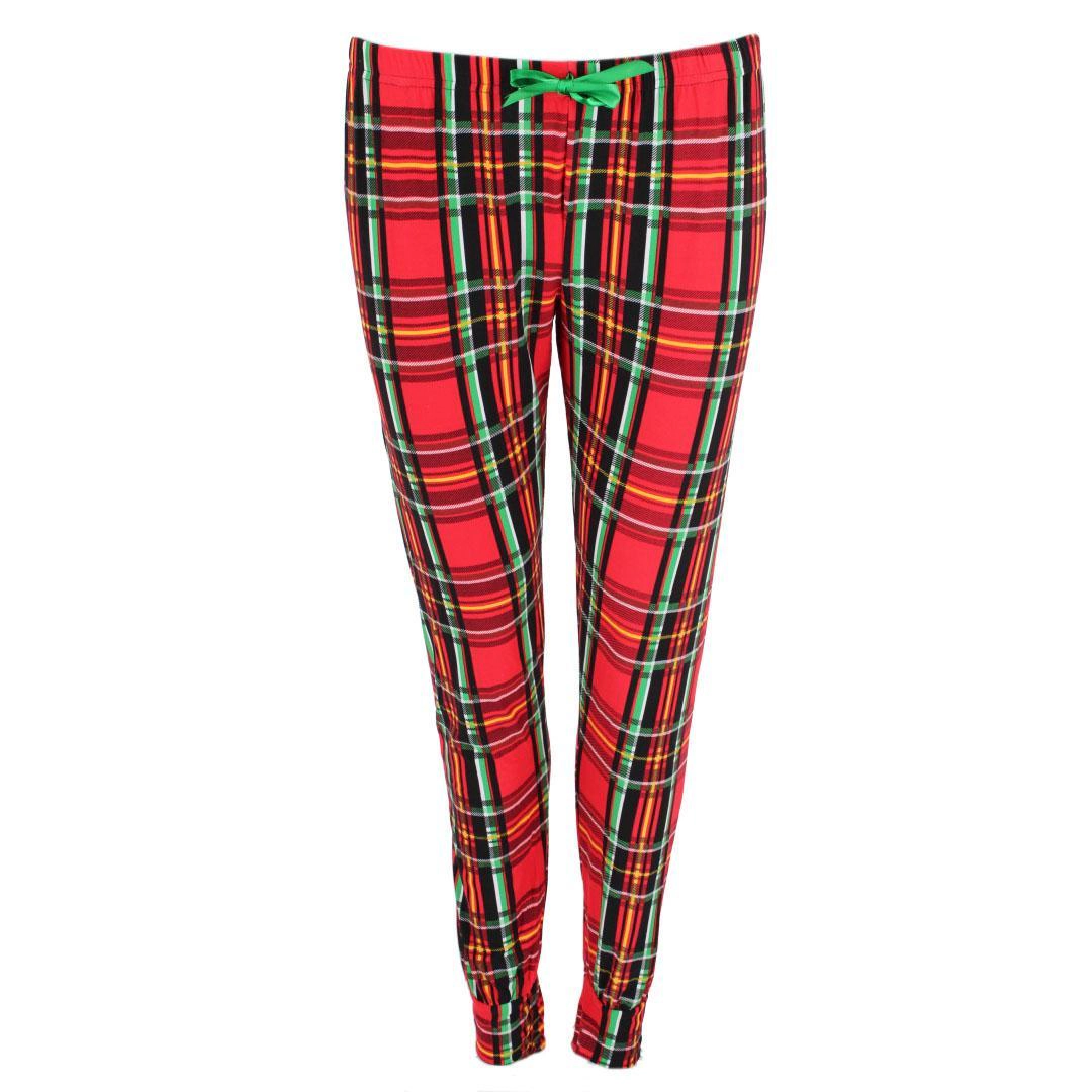 em & alfie Women's PJ All Day Plaid Crewneck Pajama Set