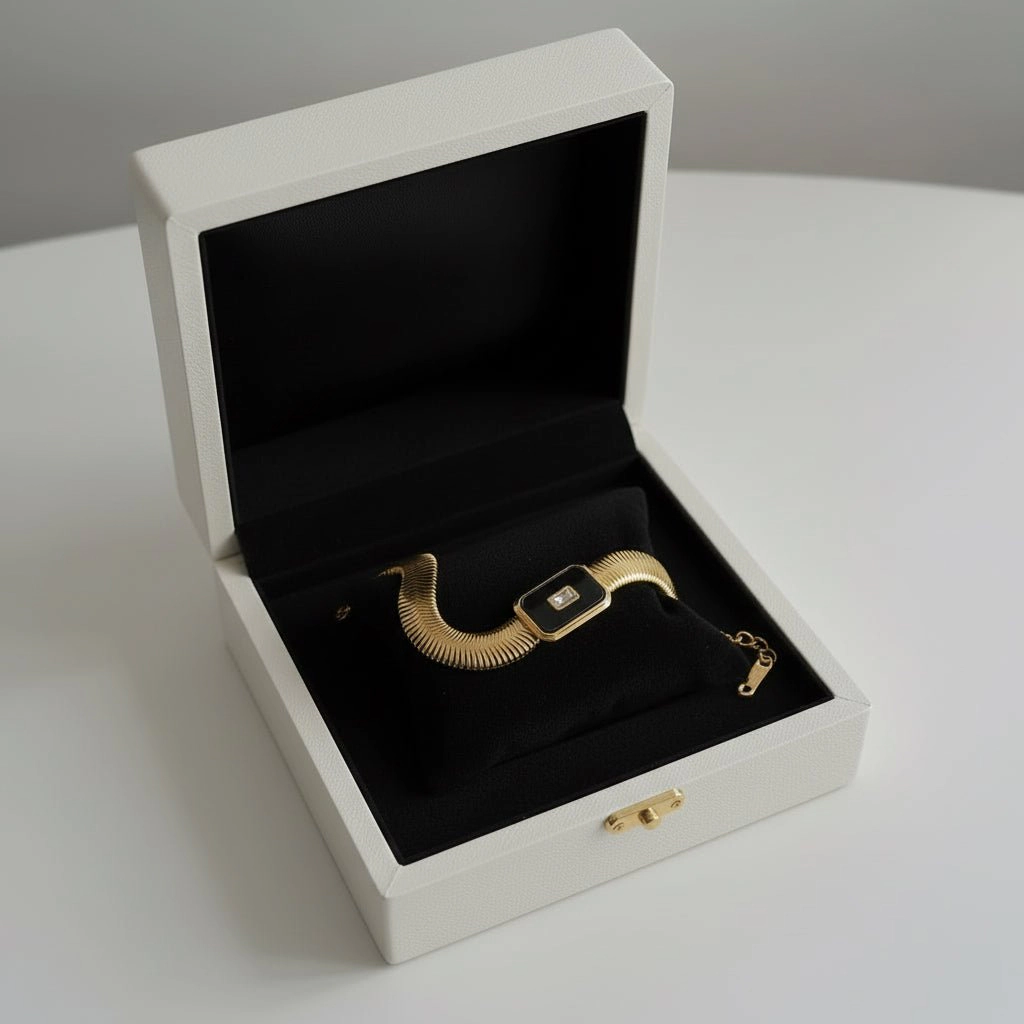 DressAtR Women's Twisted Rope 18K Gold Plated Bracelet
