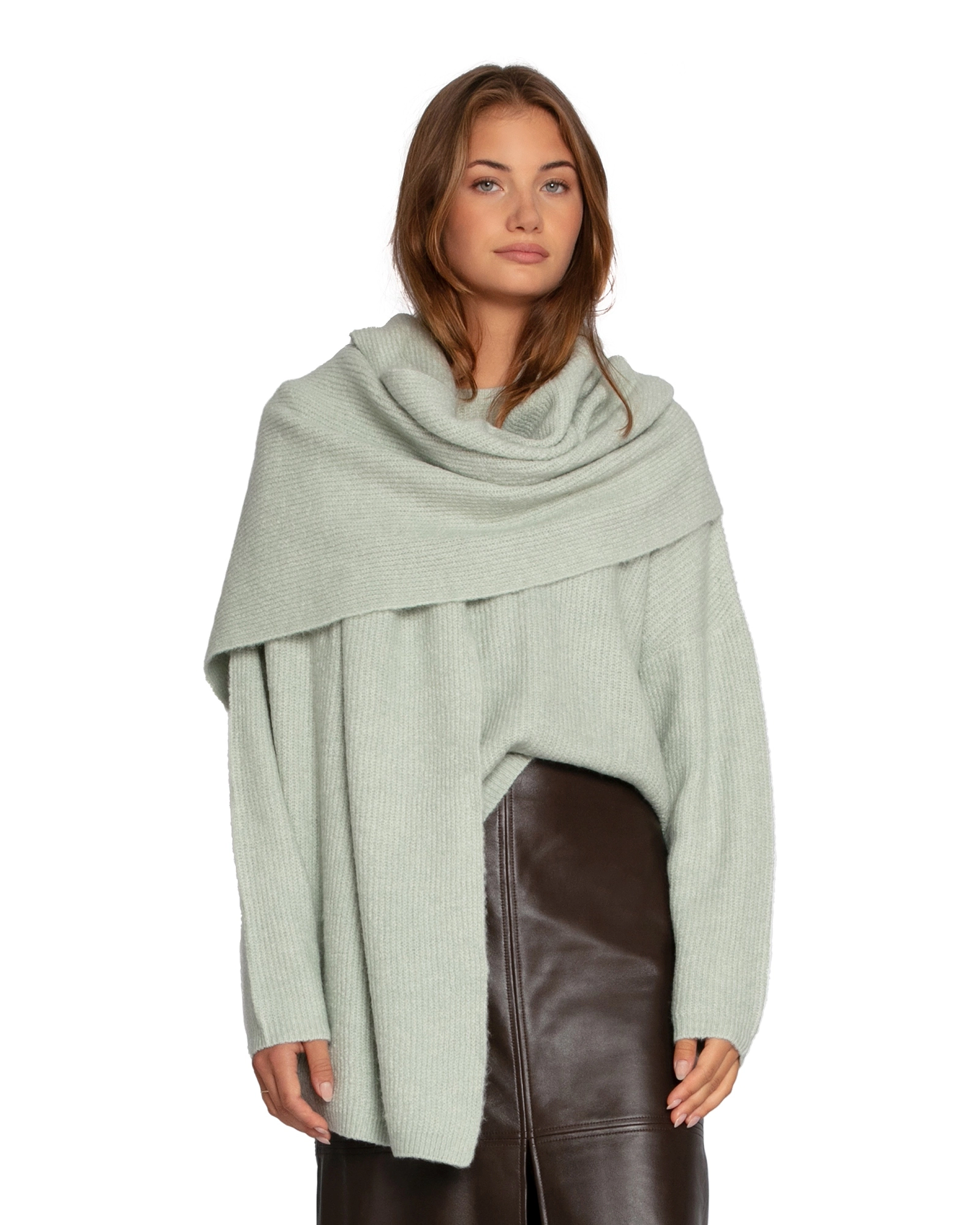 Belle & Bloom Wrap Me Up Scarf Sweater