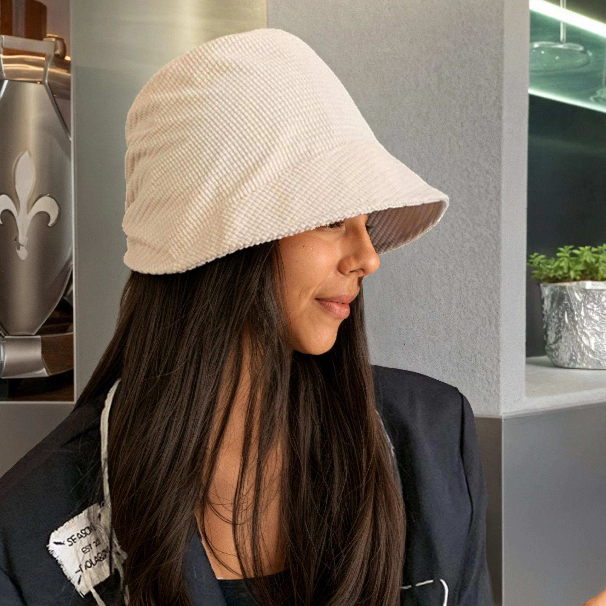 Anna-Kaci Women's Textured Soft Bucket Hat with Foldable Brim Relaxed Fit and Lightweight Fabric Design