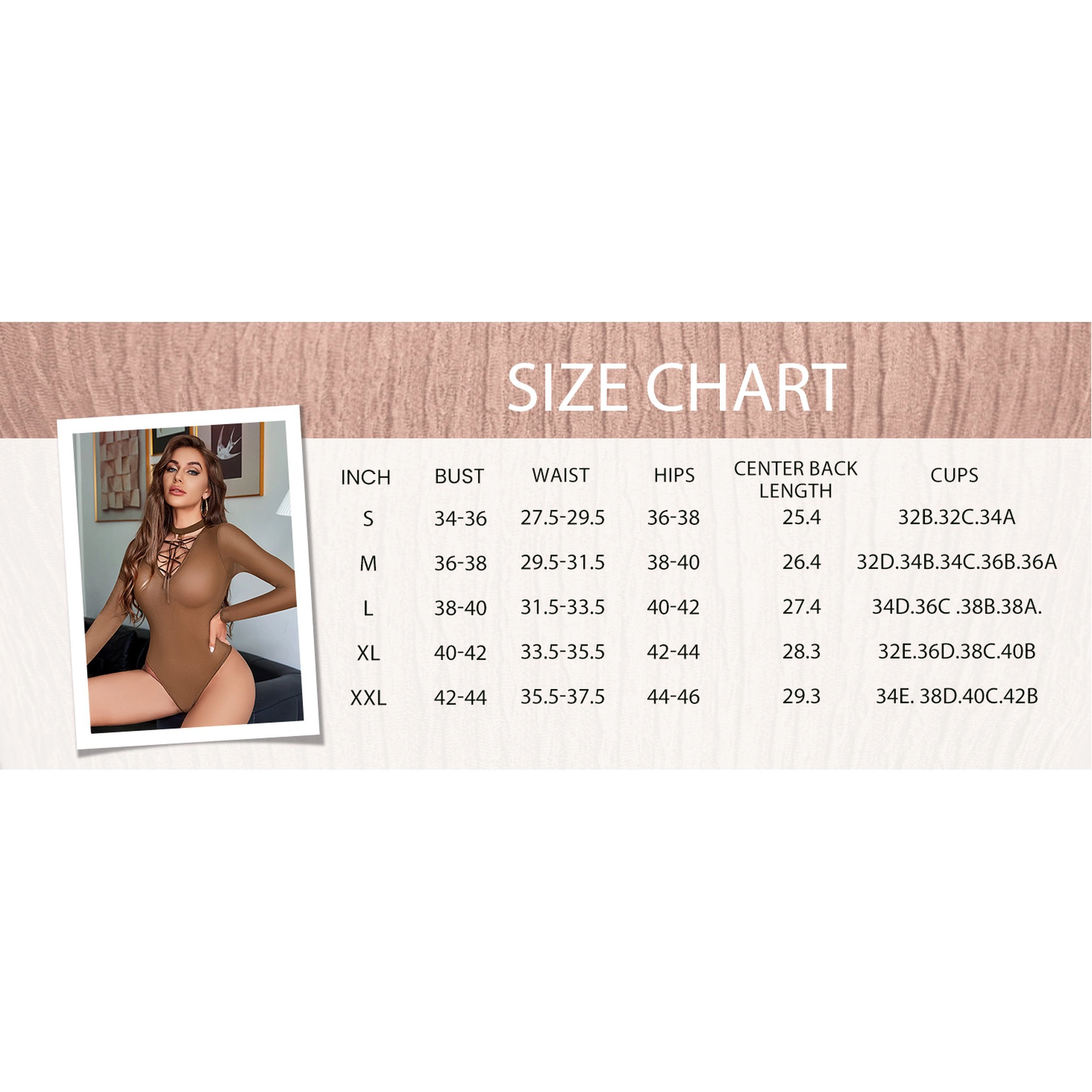 Avidlove Women's Deep V Neck Mesh Long Sleeve Bodysuit Leotard