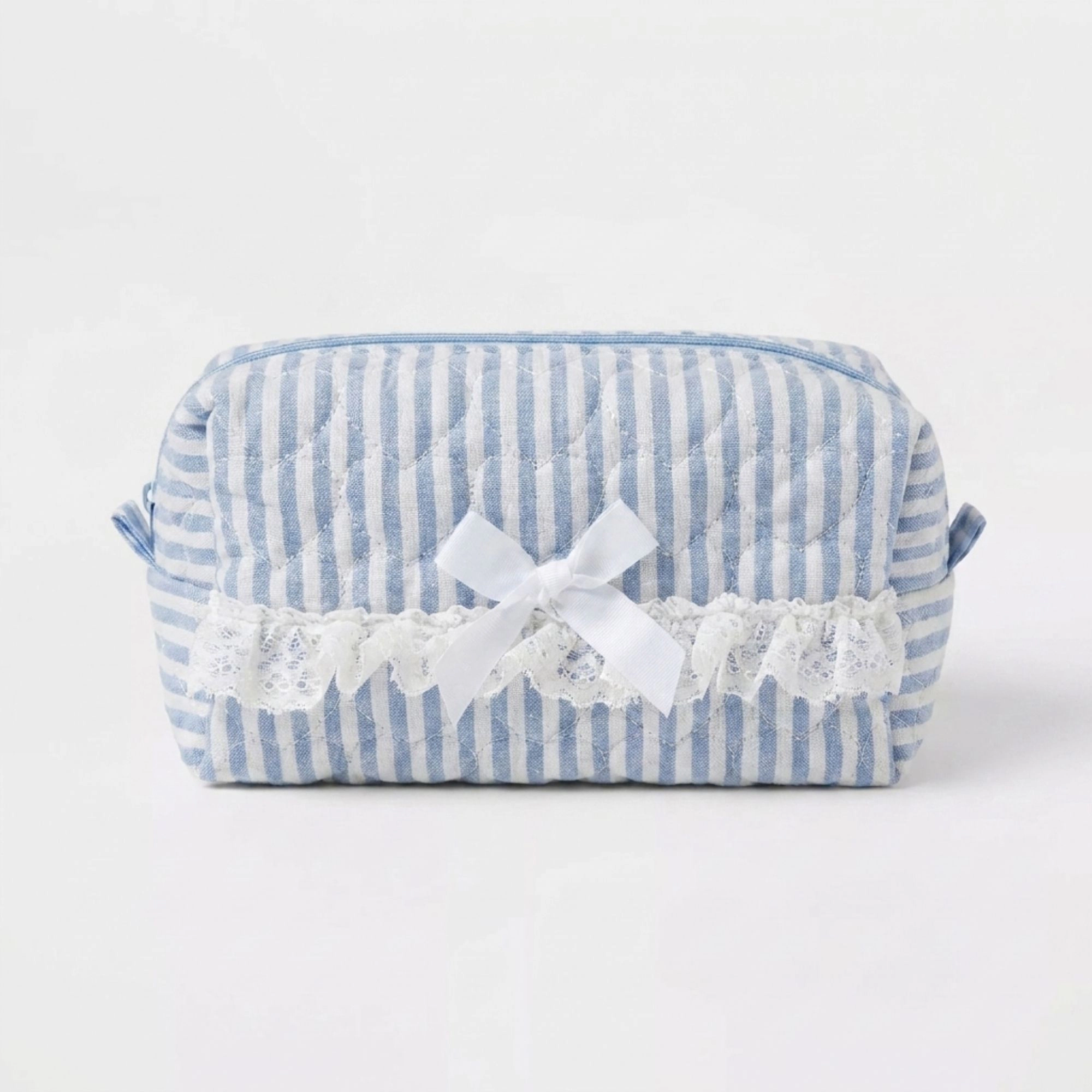 Alilang Unisex Quilted Makeup Bag Large Capacity Cosmetic Pouch Travel Toiletry Organizer