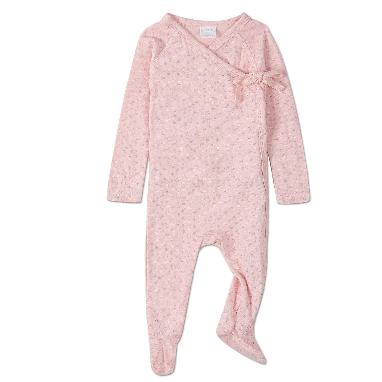 MeMoi Baby and Toddler Girls "Little Hearts" Pointelle Rayon from Bamboo Blend Footie