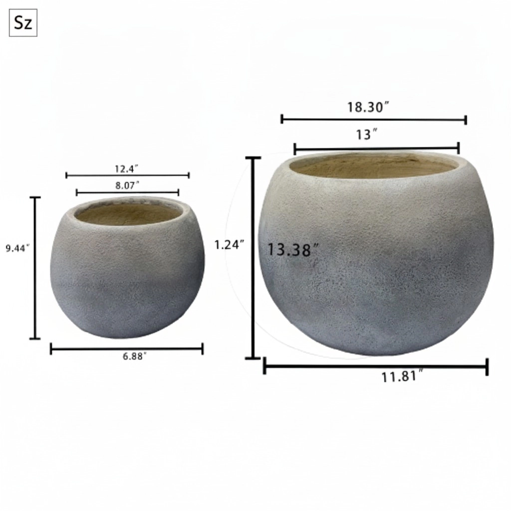 WOW PIONEER Large Round Outdoor Planter