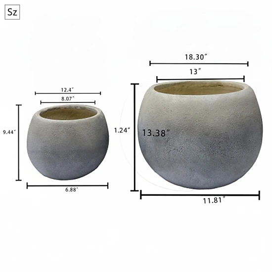 WOW PIONEER Large Round Outdoor Planter