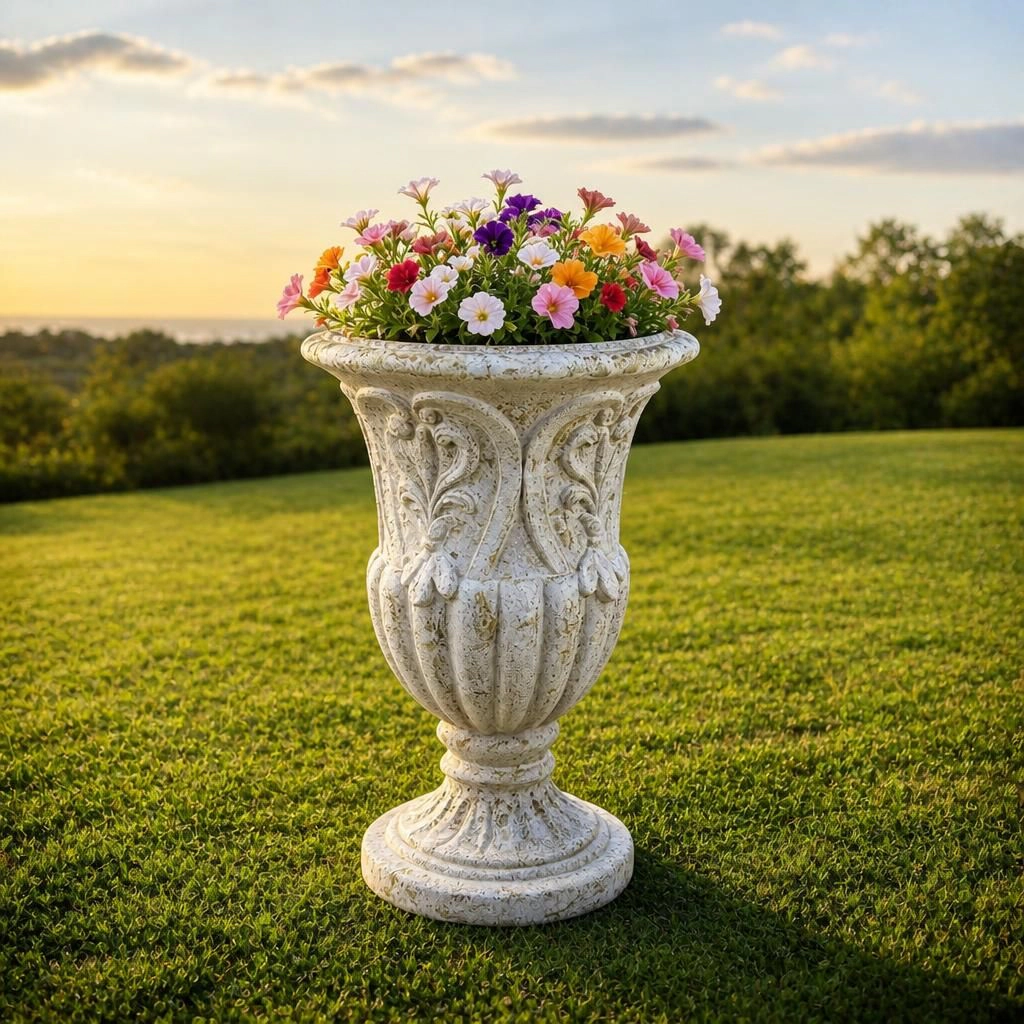 WOW PIONEER Tall Round Durable MgO Planter