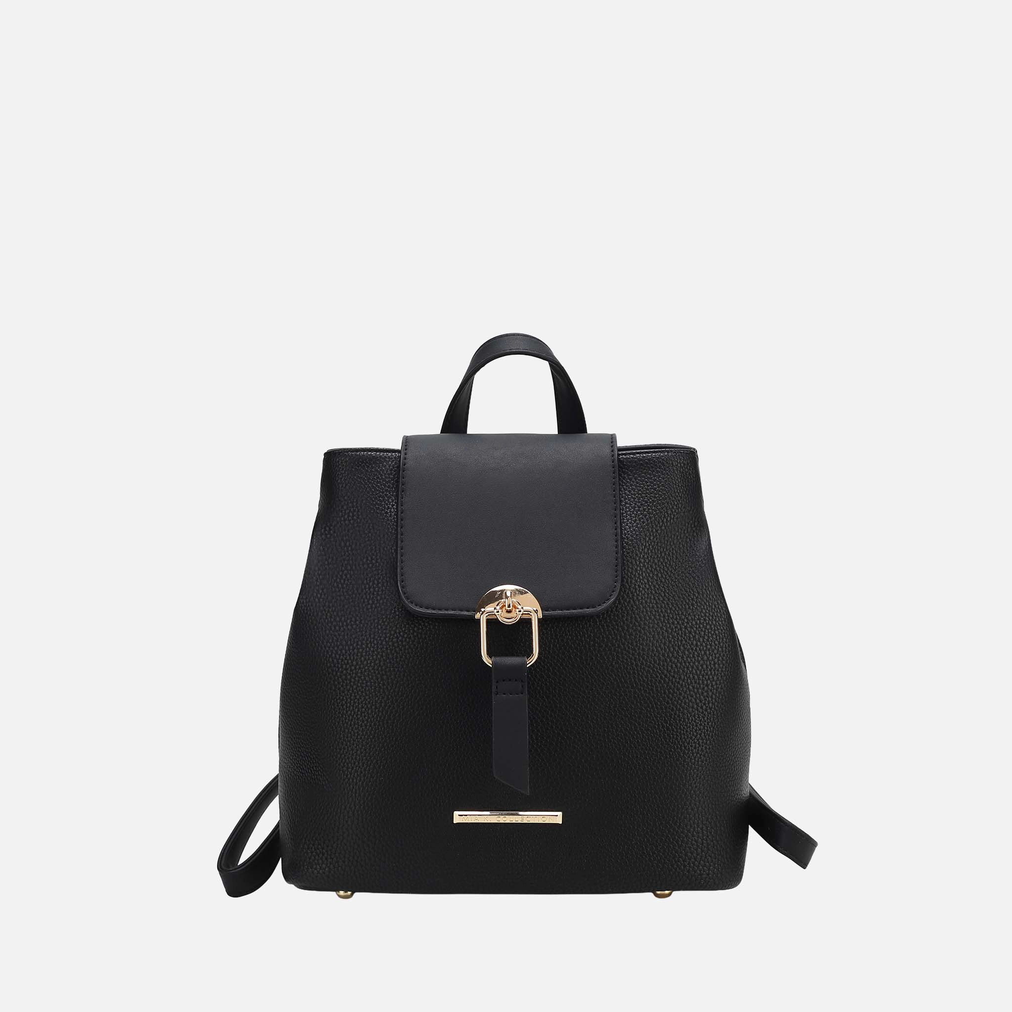Mia K Collection Ingrid Vegan Leather Convertible Backpack for Women