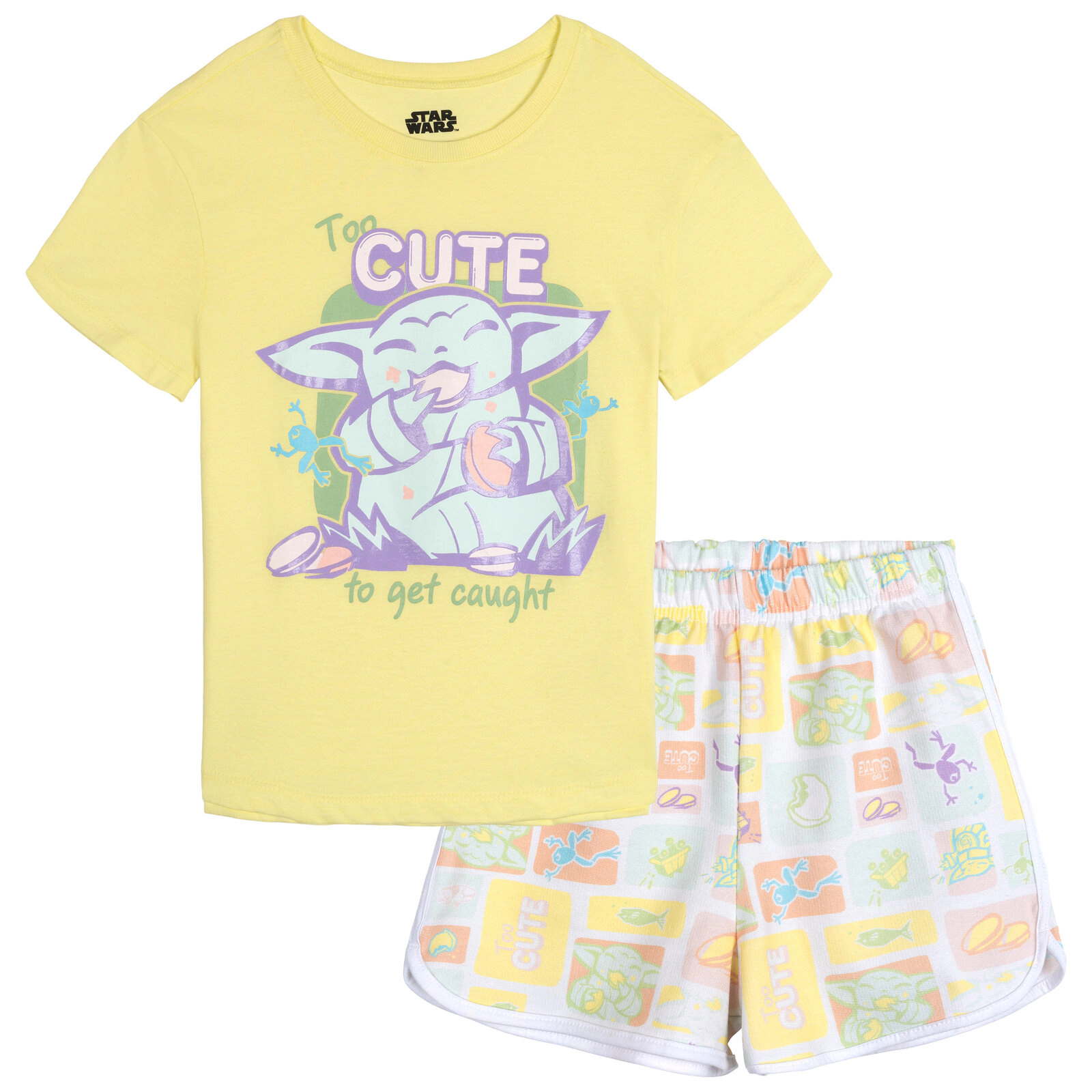 Star Wars The Mandalorian Grogu Girls' 2-Piece T-Shirt and Shorts Set