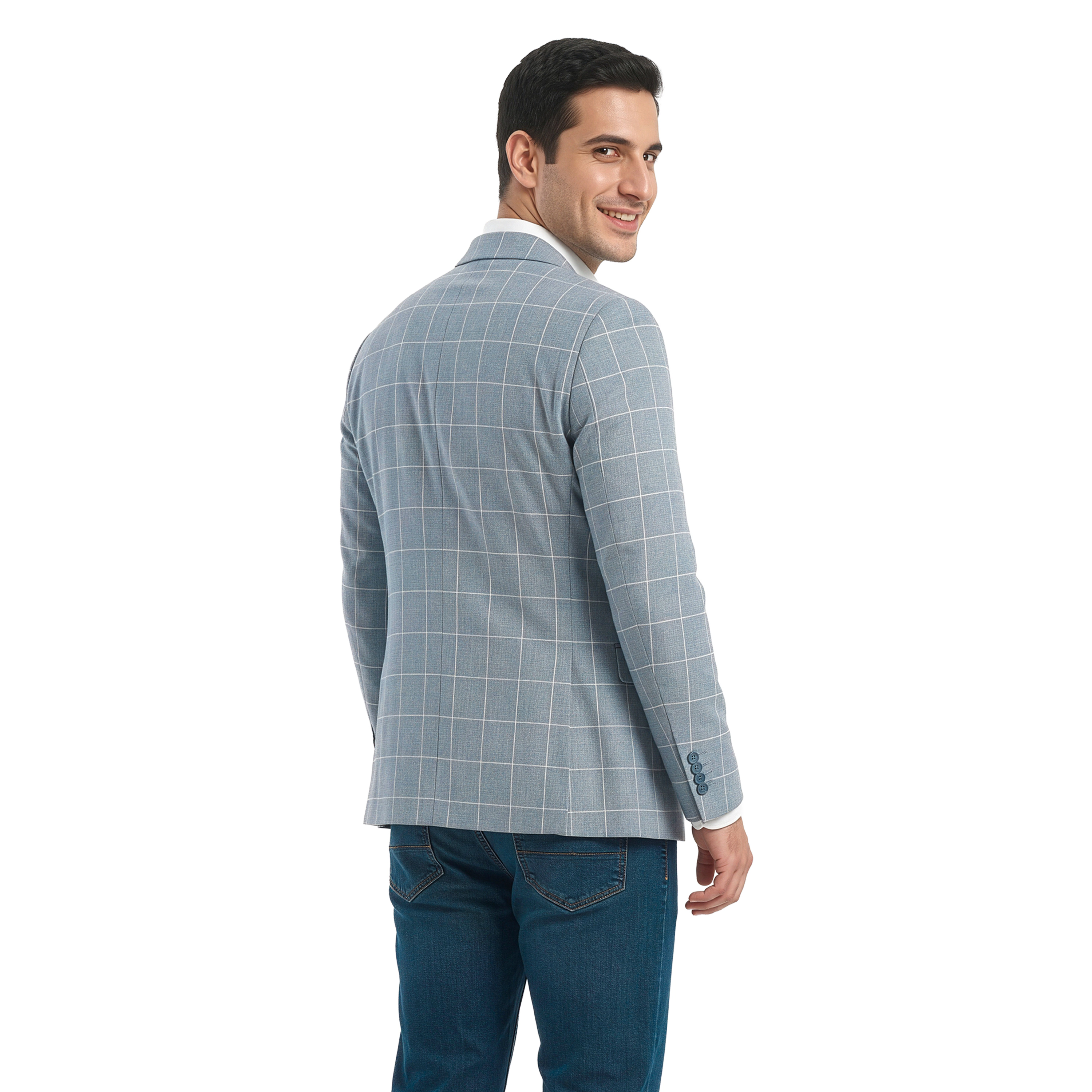 Tazzio Mens Slim Fit Windowpane Sport Coat