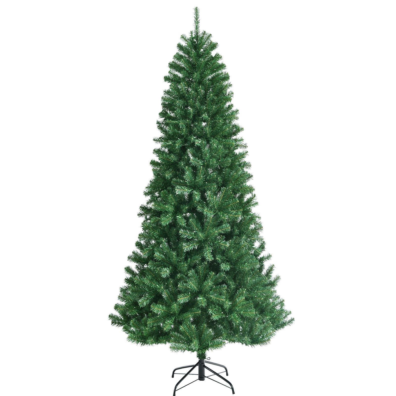 SlickBlue Hinged Green Christmas Tree with Multiple Lighting Modes