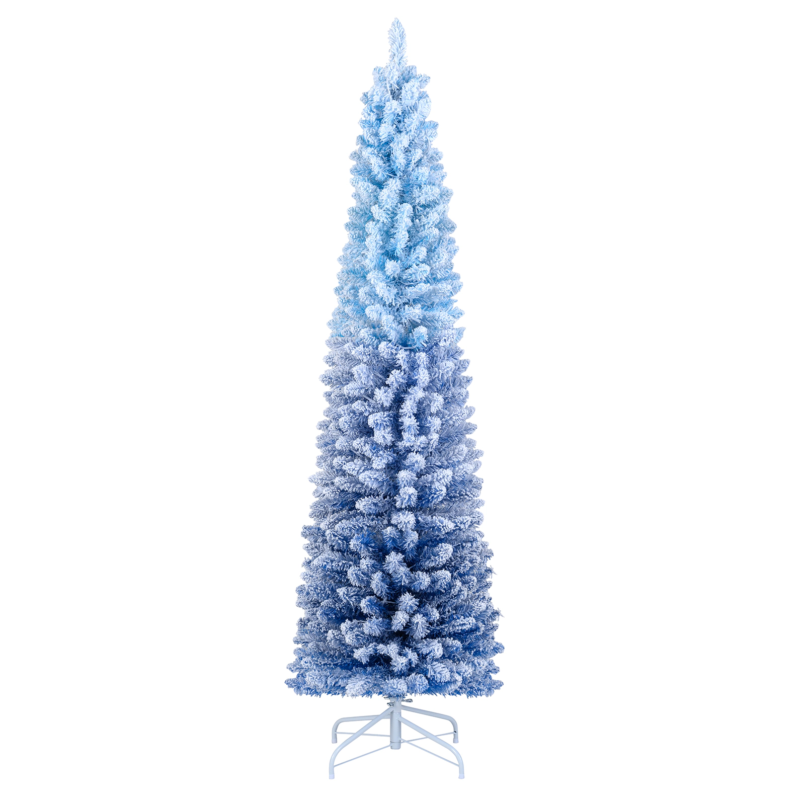 LJG 6/7 Feet Snow-Flocked Artificial Christmas Tree with 220/290 Warm White LED Lights