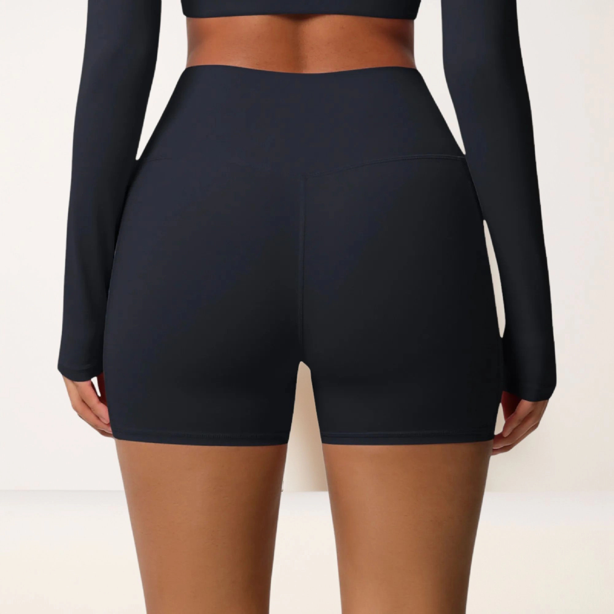 Anna-Kaci Women's High Waist Active Shorts with Stretch Compression Fit Seamless Construction and Side Pocket Detail