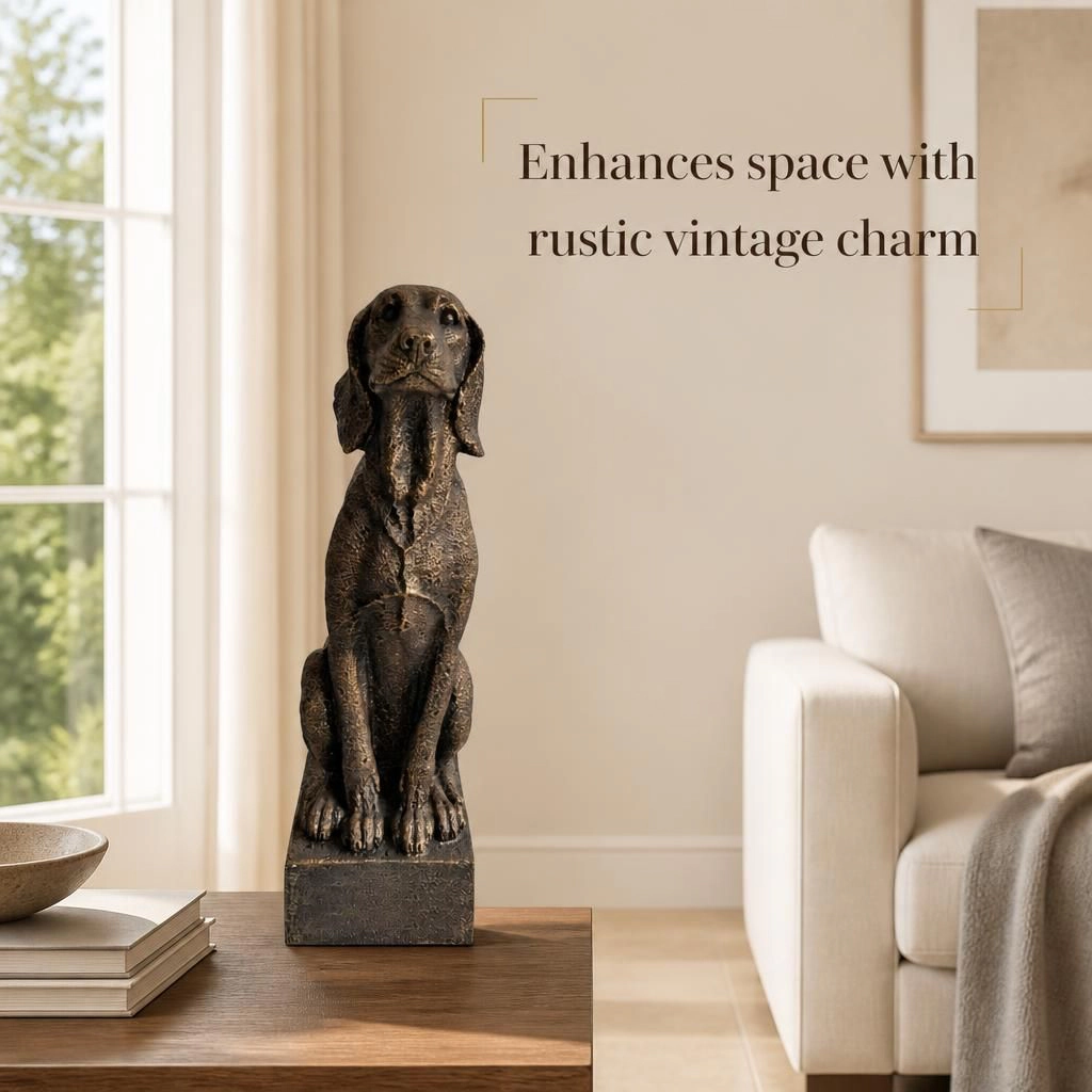 WOW PIONEER Decorative Resin Standing Statue Sculpture Elegant Art Accent for Living Room Office