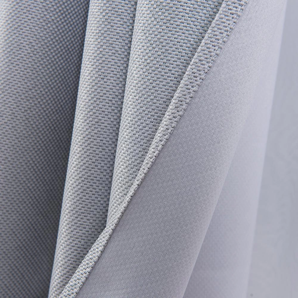 Lucas Jacquard Blackout Grommet Curtain Panel Silver by Olivia Gray