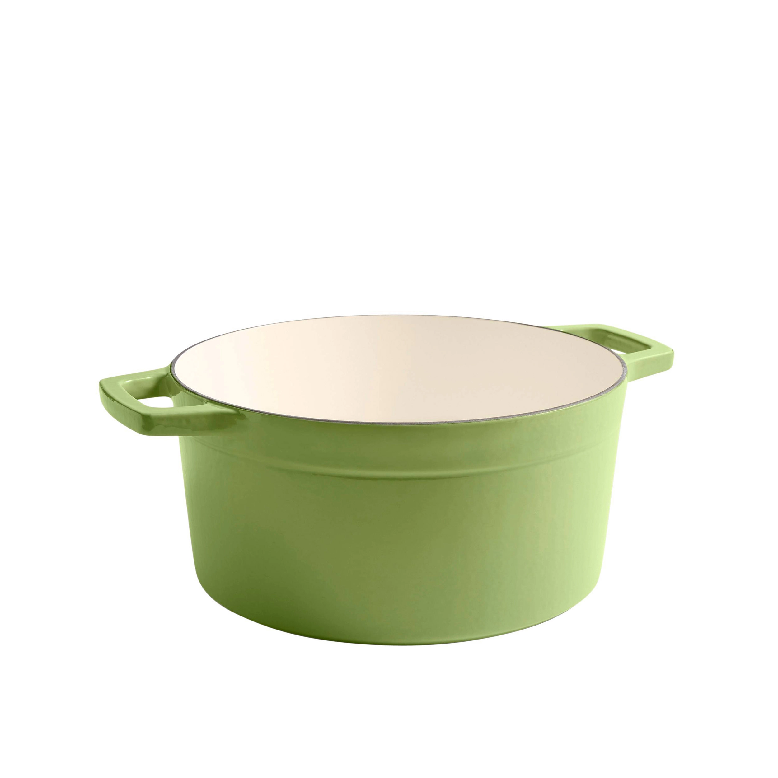 Martha Stewart 7 Quart Enameled Cast Iron Dutch Oven with Lid in Green