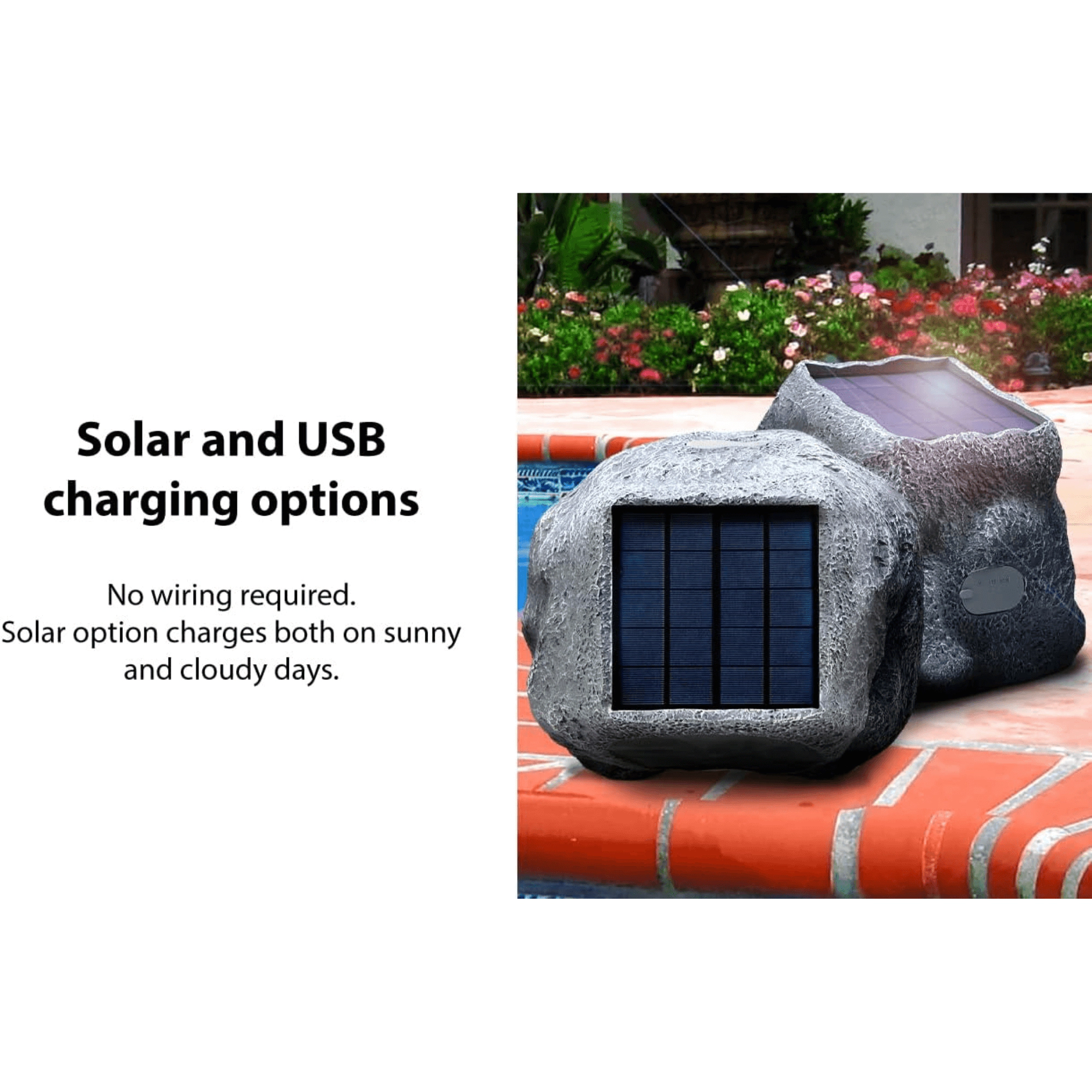 SoundPro Bluetooth Multi-Link Solar Rechargeable Wireless Rock Speaker