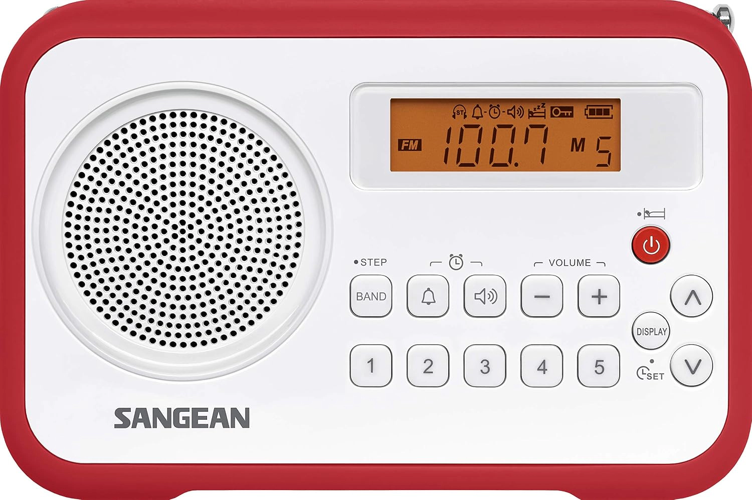 SANGEAN PR-D18BK AM/FM Portable Digital Radio with Protective Bumper