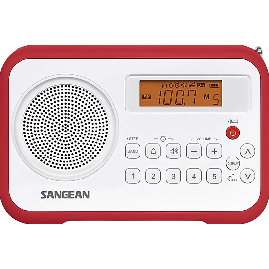 SANGEAN PR-D18BK AM/FM Portable Digital Radio with Protective Bumper