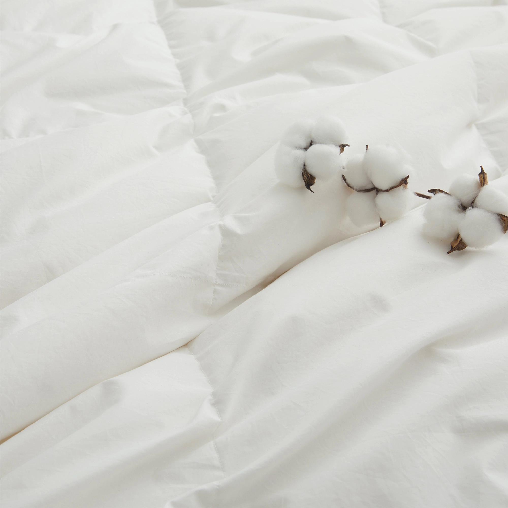 Unikome 800 Fill Power Down Comforter Insert, 100% Organic Cotton Cover Luxury Duvet Bedding