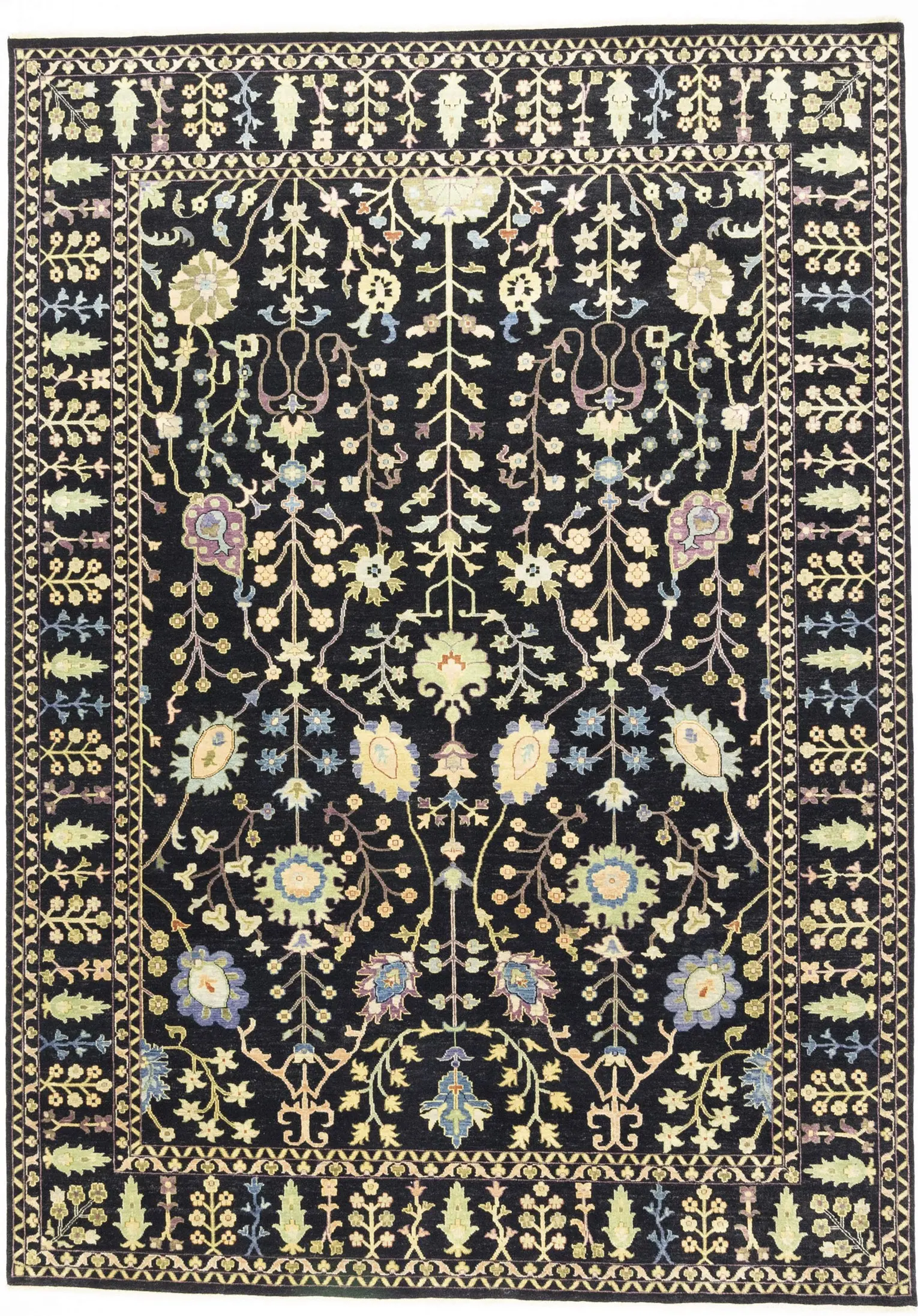 Magic Rugs Black Floral 10X14 Osh Chobi Oriental Rug